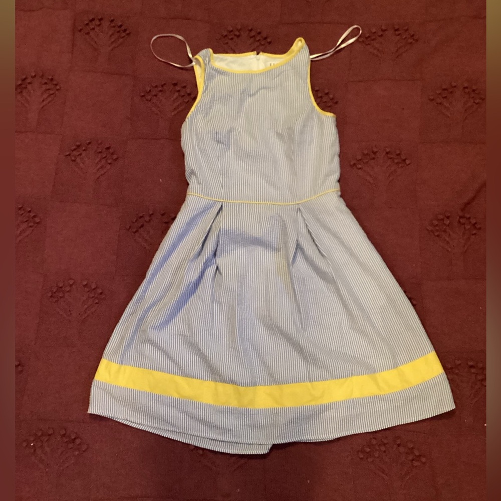 Elle❤️‍🔥 yellow, and blue dress, zipper